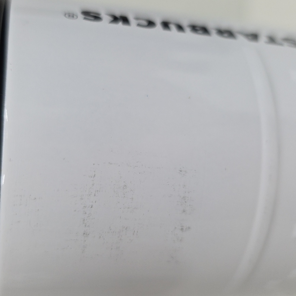 2015 Starbucks Embossed Troy Fair Isle Tumbler, White With Black Lid, 16 Oz - Picture 3 of 10
